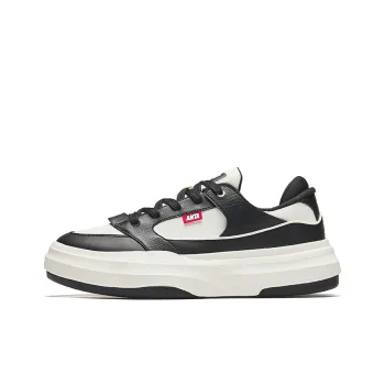 Anta Cookie Shoes Height Increasing Lightweight Low Top Skateboard Shoes Men's Black White