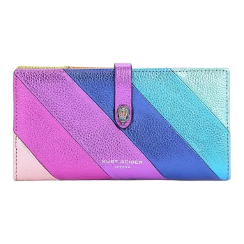 Kurt Geiger London Pebbled Cow Leather Wallet Women's Rainbow Multicolor
