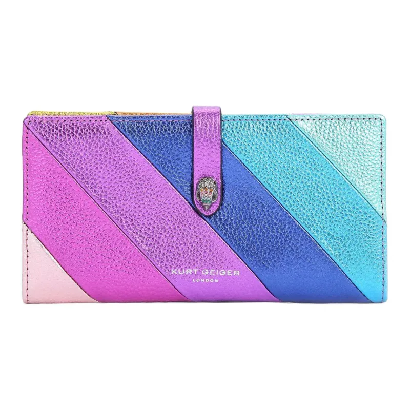 Kurt Geiger London Pebbled Cow Leather Wallet Women's Rainbow Multicolor-0