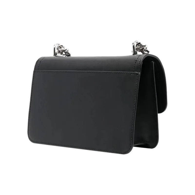 MICHAEL KORS Heather Leather Shoulder Bag, Crossbody Bag Regular Women's Black-1