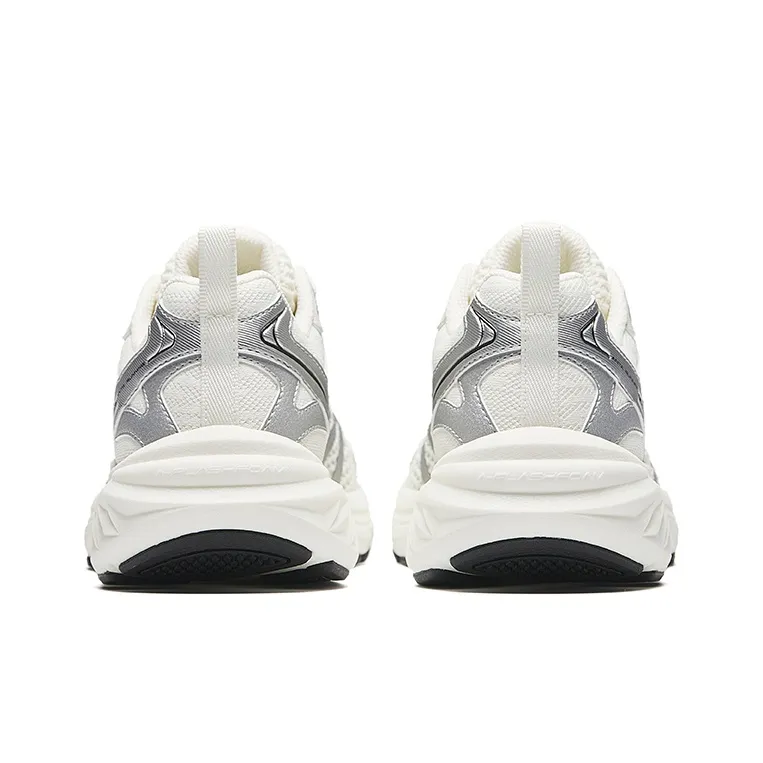 Anta Cushioning, Slip Resistant, Breathable, Lightweight Low Top Running Shoes Women's Gray White-3
