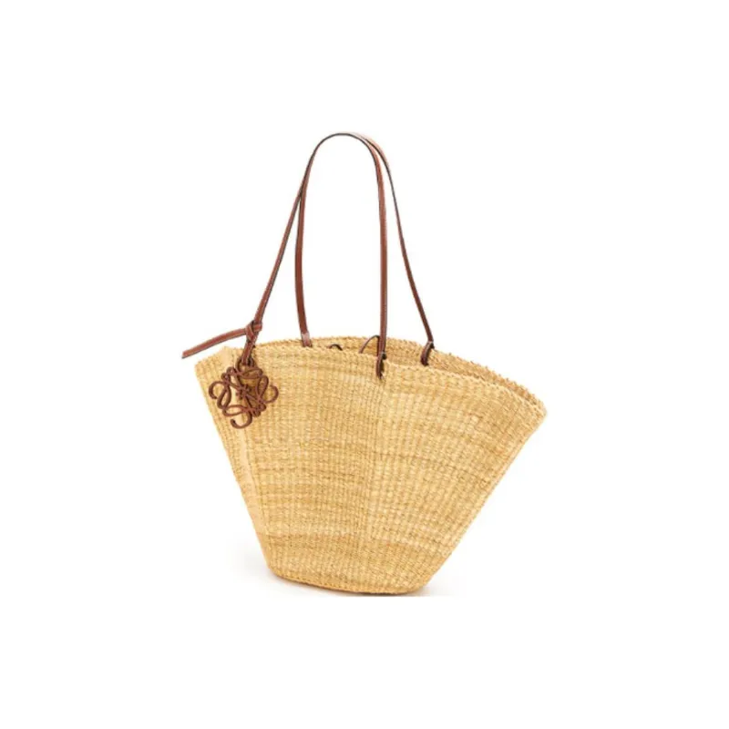 LOEWE Basket Leather Tote Bag, Shopping Bag, Shoulder Bag, Handbag Regular Women's Beige-1