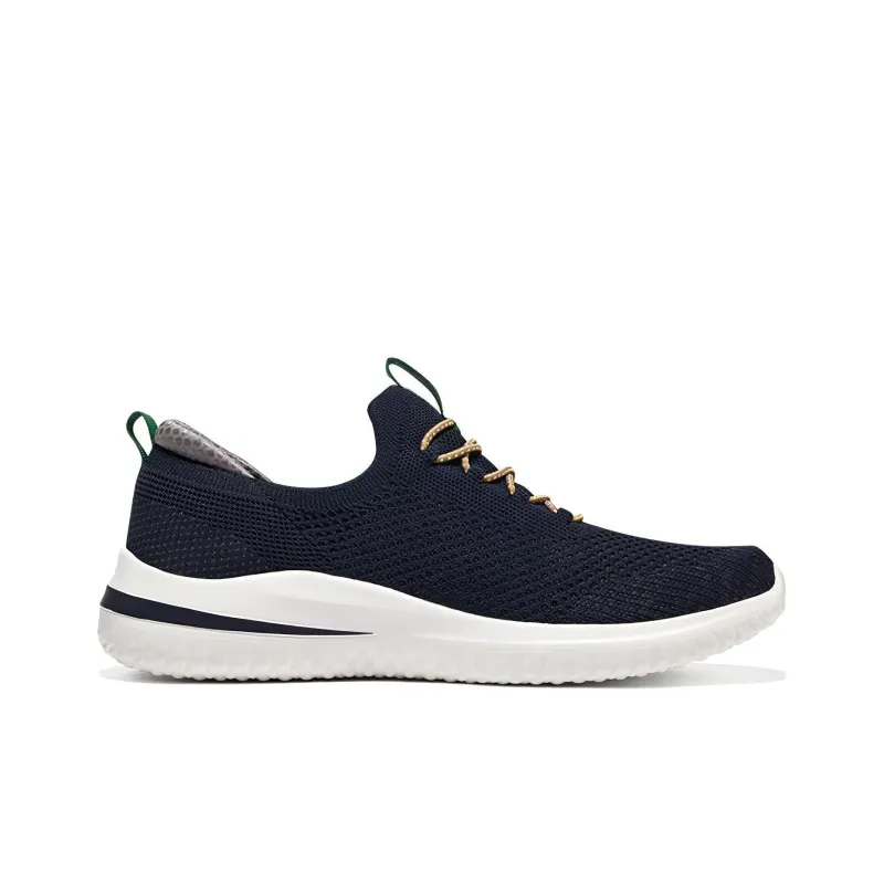 Skechers Delson 3.0 Anti Slip Wear Resistant Low Top Casual Shoes Men's Marine Blue-1