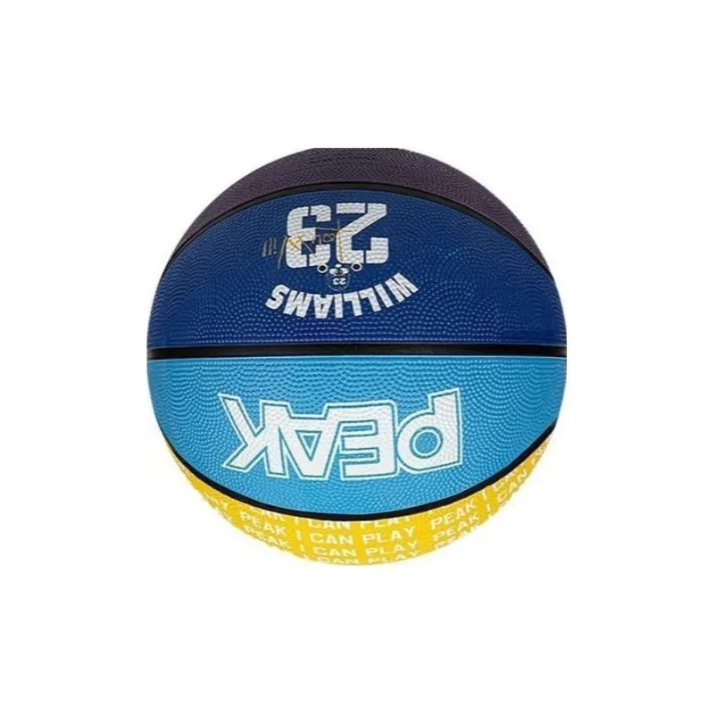 PEAK Rubber Basketball Purple Blue Yellow Size 7 Training Match Unisex-2