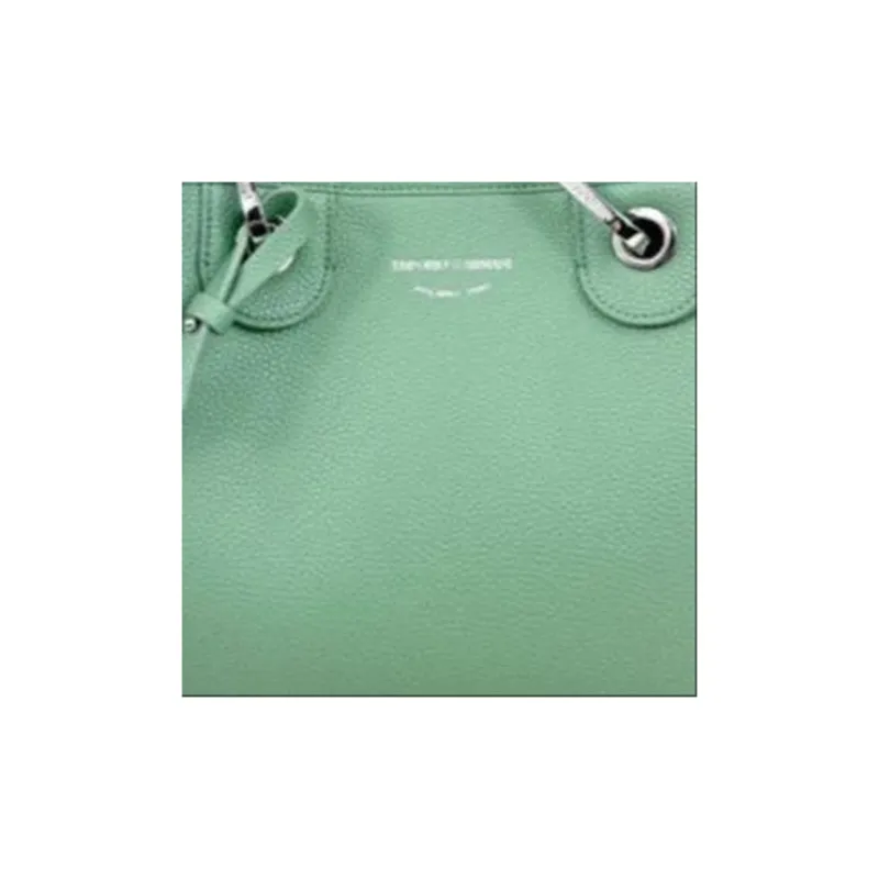 GIORGIO ARMANI Eco Leather Shoulder Bag Crossbody Bag Handbag Small Size Women's Sage Green-2