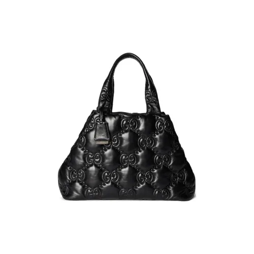 GUCCI GG Matelassé Leather Tote Bag Shopping Bag Shoulder Bag Handbag Large Size Women's Black