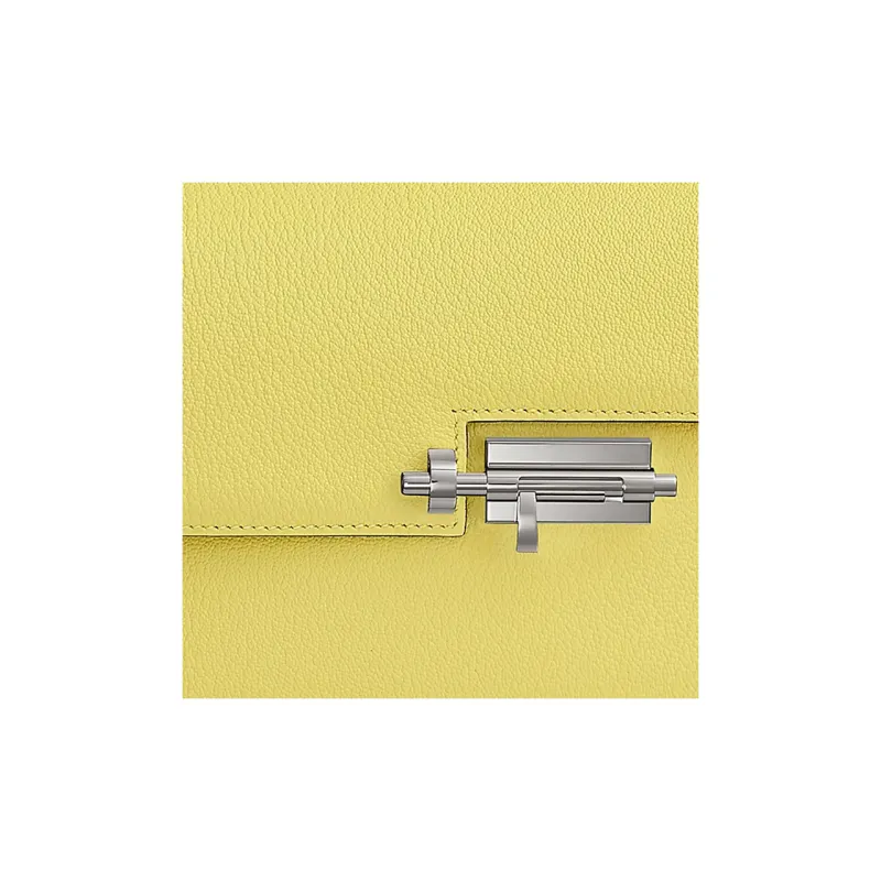 HERMES Verrou Mysore Goat Skin Handgun Bag Shoulder Bag Crossbody Bag Women's 0YLimoncello Lemon Yellow-4