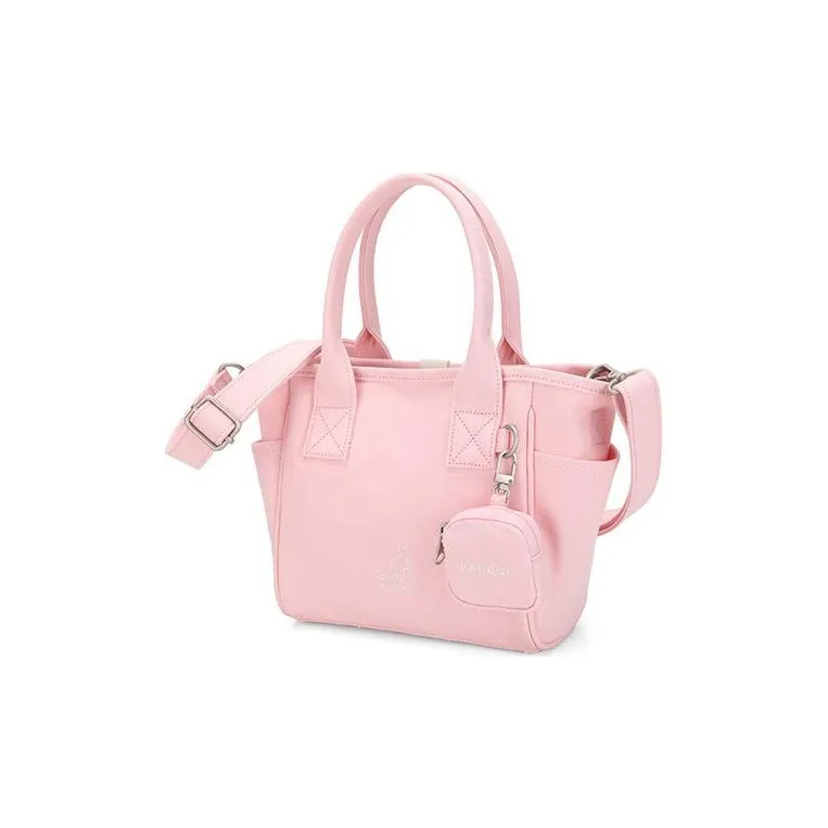 KANGOL Cotton Tote Bag Shopping Bag Shoulder Bag Crossbody Bag Handbag Women's Pink-1