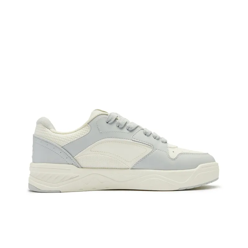QIAODAN Sea Salt 2.0 Height Increasing Balance Slip Resistant Low Top Skateboard Shoes Men's Ivory Gray Silver-1