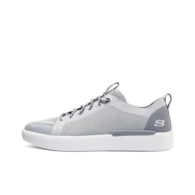Skechers Wear resistant And Lightweight Low Top Skateboard Shoes Men's Gray-0