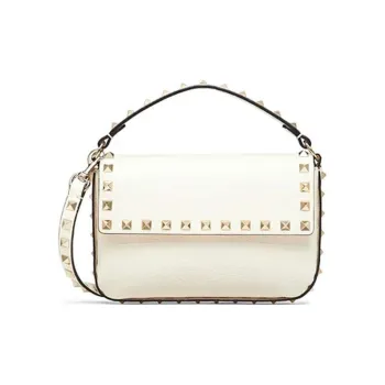 Valentino Calfskin Crossbody Bag, Shoulder Bag Women's White