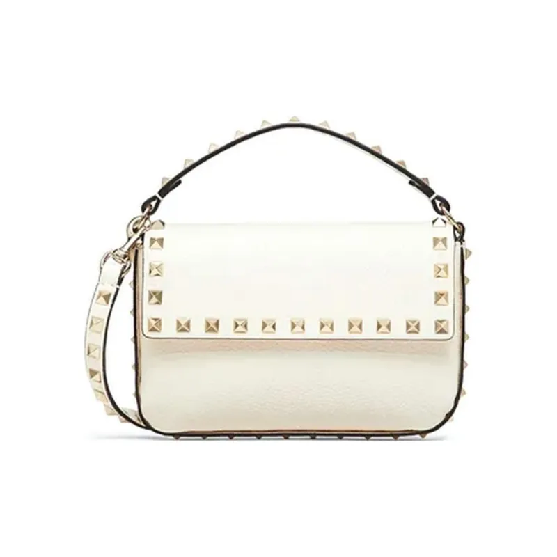 Valentino Calfskin Crossbody Bag, Shoulder Bag Women's White-0