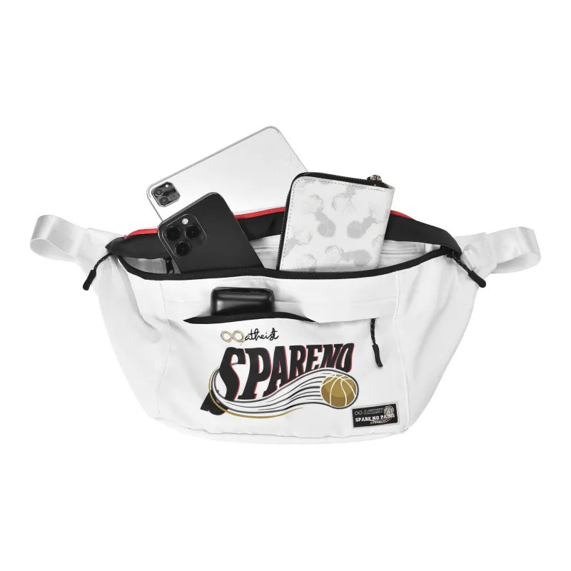 8atheist DRACONITE Collaboration Polyester Crossbody Bag, Fanny Pack, Shoulder Bag Unisex White-3