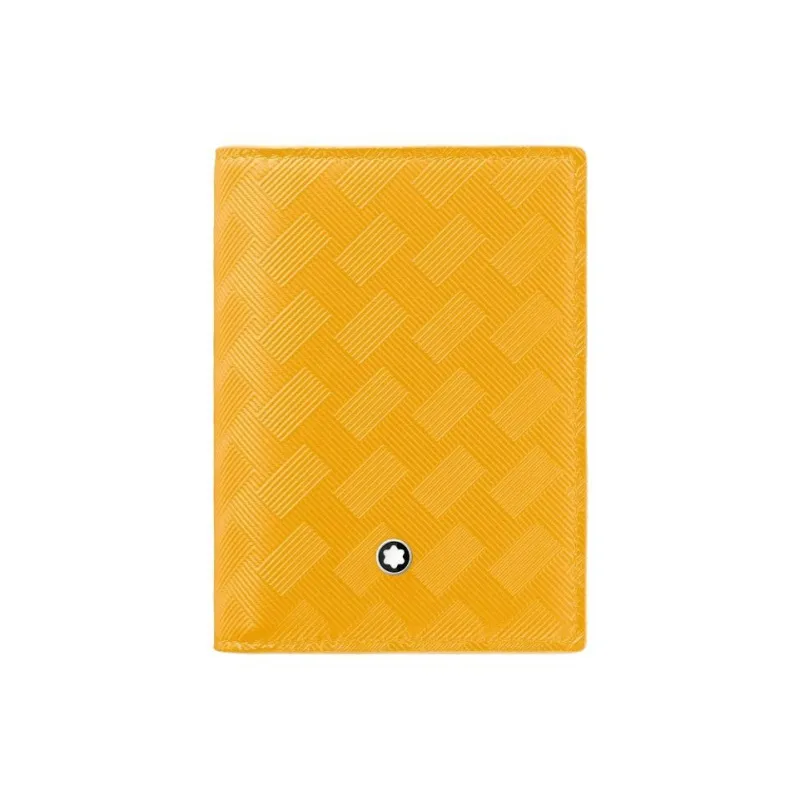 MONTBLANC Grain Cow Leather Card Holder Unisex Warm Yellow-0