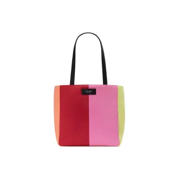 Kate Spade Recycled Nylon With Smooth Cow Leather One Shoulder Handbags Large Size Women's Multicolor