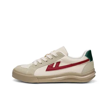 Warrior Sky Power Gentle Breeze And Small Waves Soft Sole Casual Shoes Unisex Beige/Red