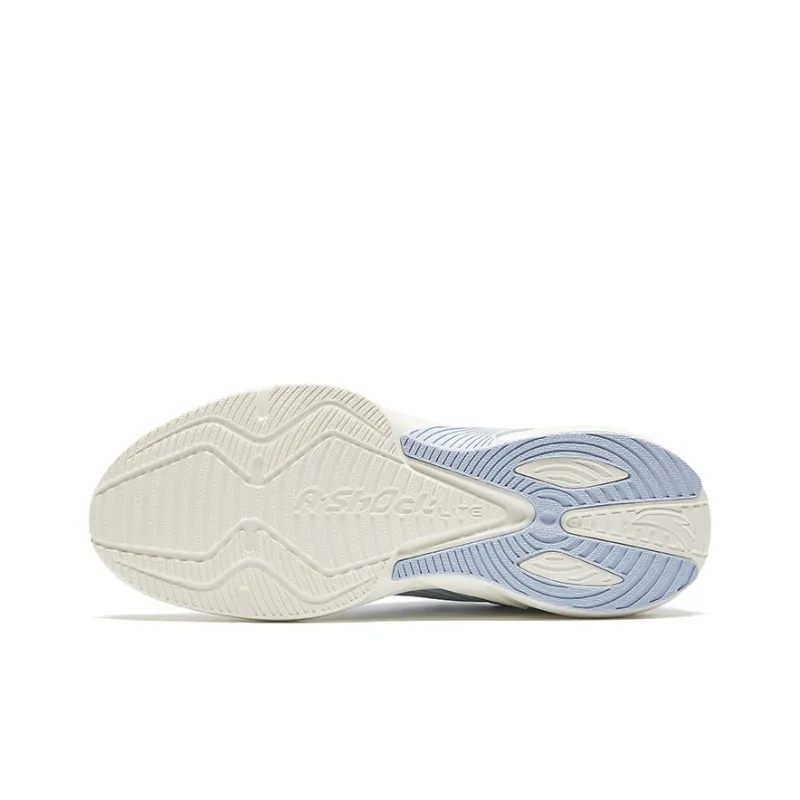Anta Running Collection Slip Resistant Cushioning Low Top Running Shoes Men's White Blue-4