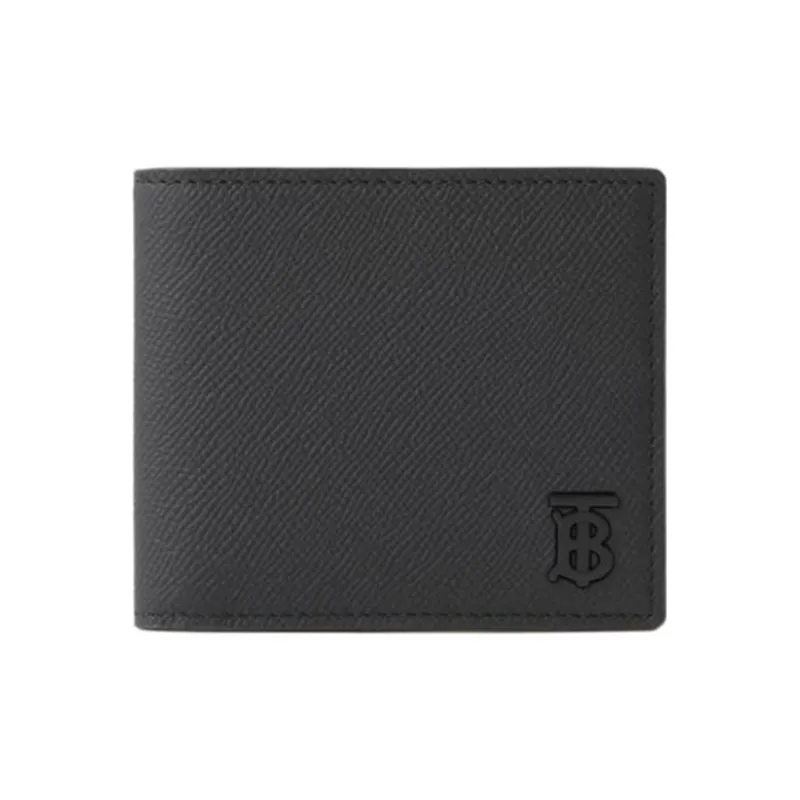 Burberry Grain Calfskin Wallet Men's Black-0