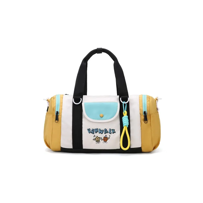 VANWALK Polyester Travel Shoulder Bag Crossbody Bag Handbag Regular Unisex White/Purple-8