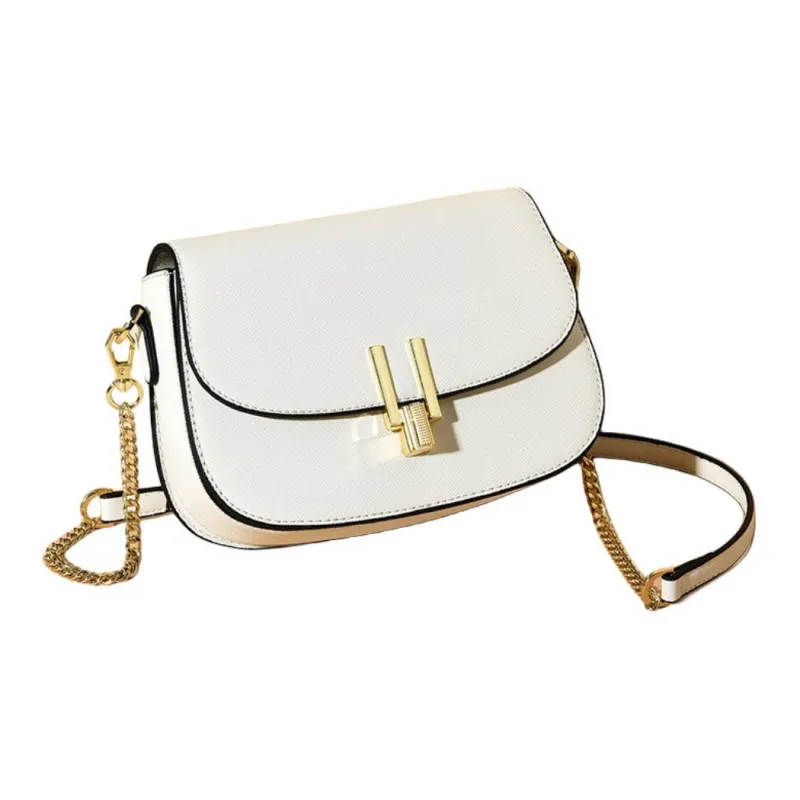 Versman PU Shoulder Bag Crossbody Bag Shoulder Bag Large Size Women's Classic Black Ecru-3