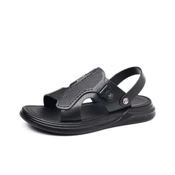 SHUPATE Beach Sandals Men Black/Brown