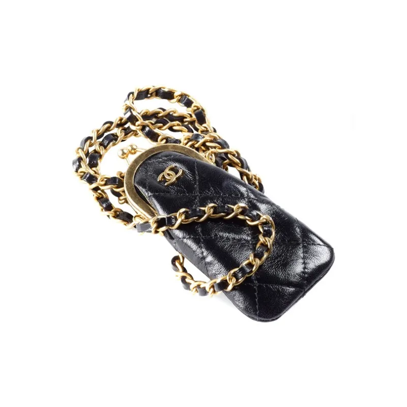 CHANEL 22A Early Autumn Sheepskin Crossbody Bags Women's Black-2