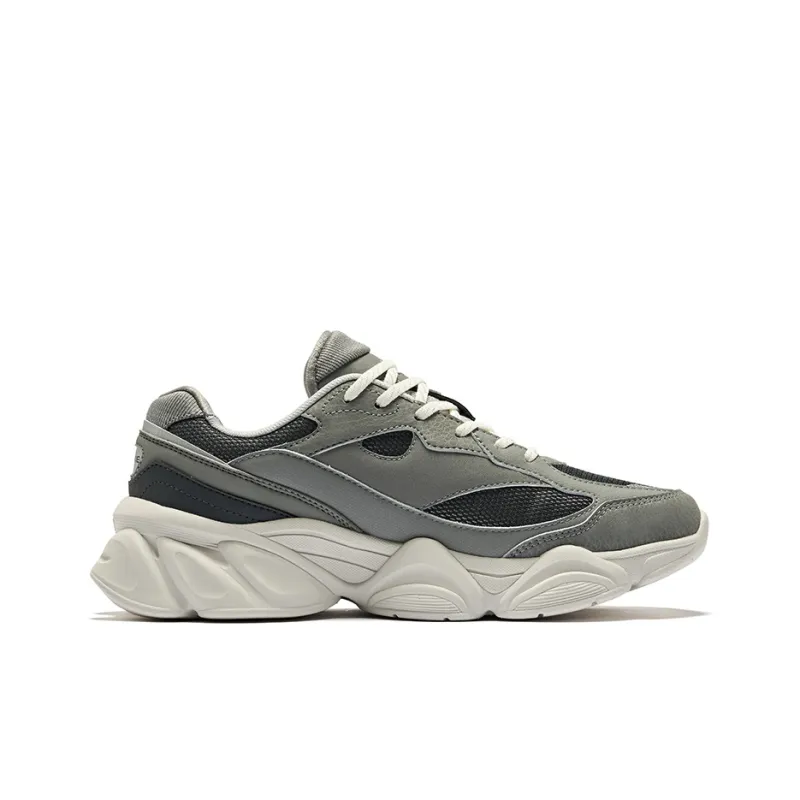 Erke East Rising Anti Slip Wear Resistant Low Top Casual Shoes Men's Medium Gray Carbon Gray-1