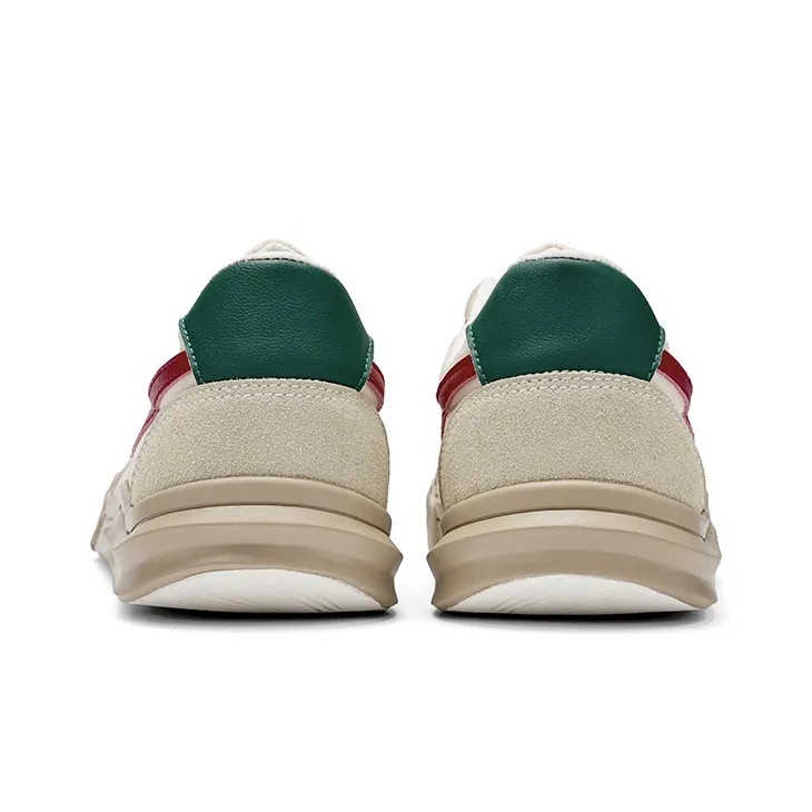 Warrior Sky Power Gentle Breeze And Small Waves Soft Sole Casual Shoes Unisex Beige/Red-3
