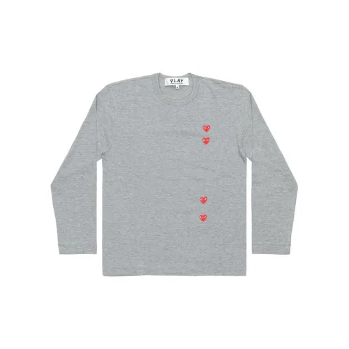 CDG Play T-Shirts Unisex Gray