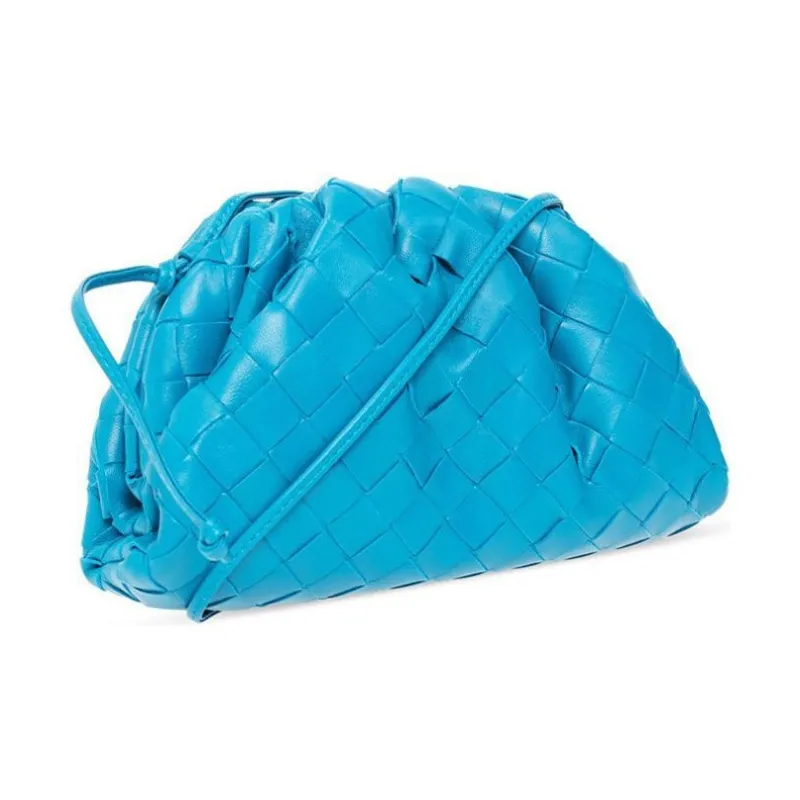 Bottega Veneta POUCH Cloud Bag Sheepskin Shoulder Bag, Crossbody Bag, Clutch Mini Women's Sky Blue-1