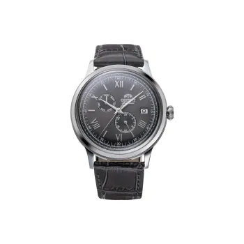 ORIENT Manual Mechanical Movement Leather Strap Watch 40.5mm Men's Watches Gray Dial