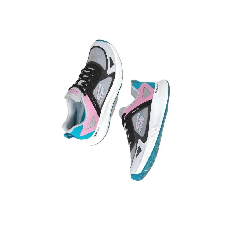 Skechers Go Run Pulse Shock Absorbers Slip Resistant, Abrasion Resistant, Breathable Low Top Running Shoes Women's Gray-2