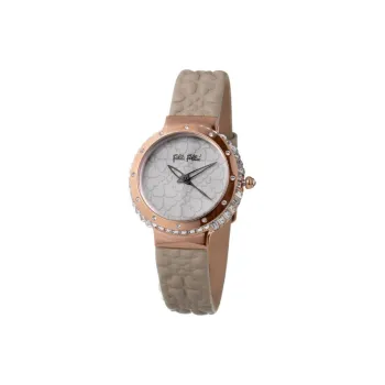 Folli Follie Wrist Watch Automatic Mechanical Movement Leather Strap 40mm White Dial Women's Watch