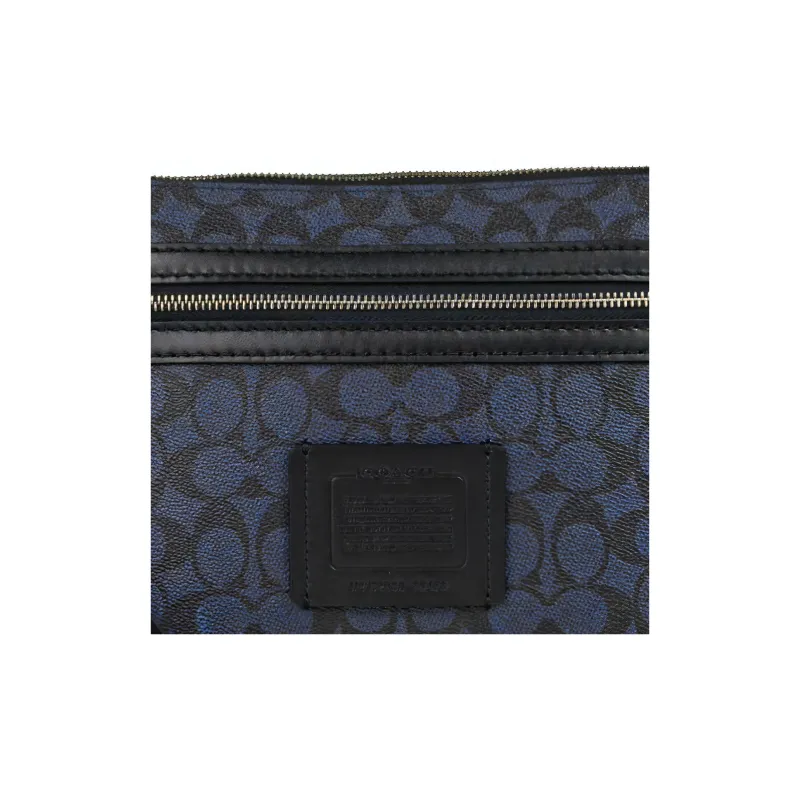 COACH Academy PVC Messenger Bag Clutches Large Size Men's Dark Blue-3