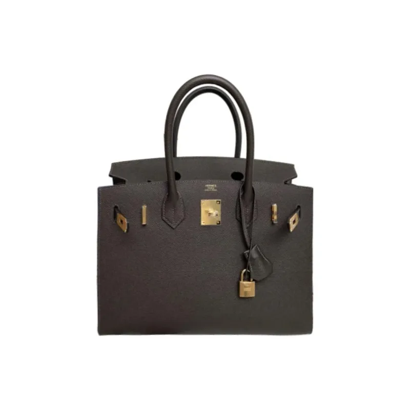 HERMES Birkin External Stitched EP Leather Birkin Bag Handbags Regular Women's 46 Ebony Wood Color-3