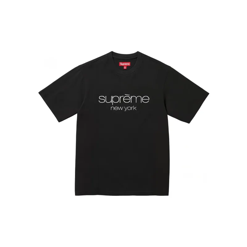 Supreme Classic Logo S/S Top Black XXL - POIZON 