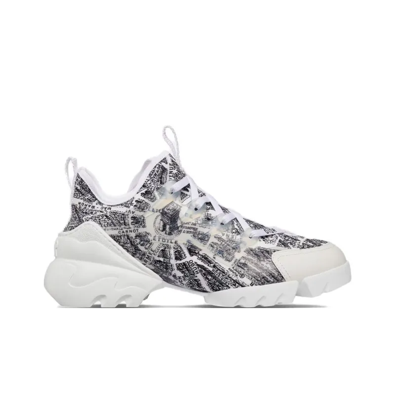 DIOR D-Connect Low-Top Sports Casual Shoes Women's Black White-1