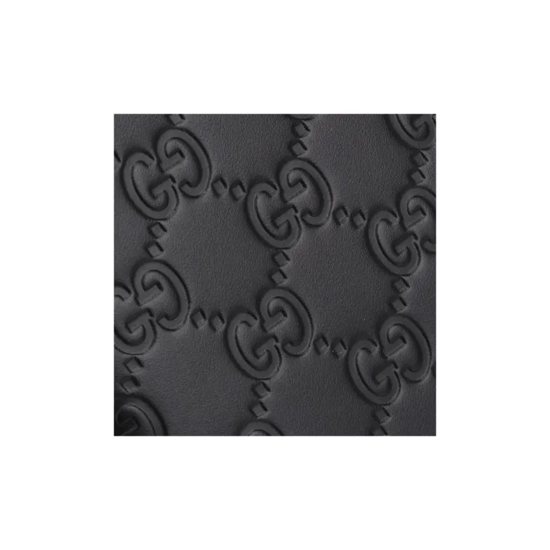 GUCCI Calfskin Passport Holder Men's Black-9
