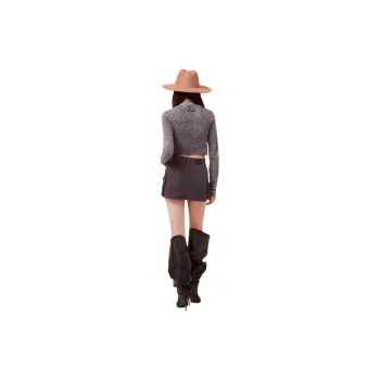 LALABOBO Casual Short Skirts Women's Brown