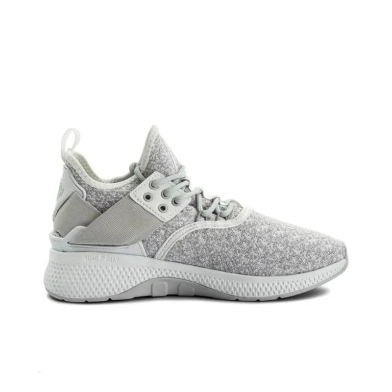 Palladium Ax_eon Lace Anti-Slip And Wear-Resistant Breathable Mid-Top Sports Casual Shoes Women's White Gray-1
