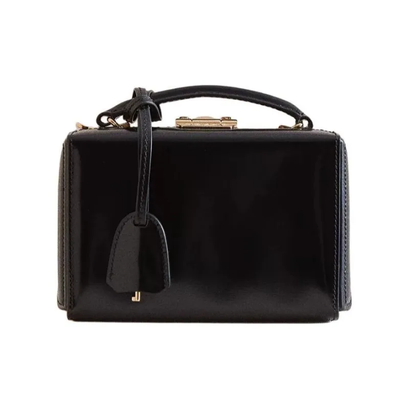 MARK CROSS Calfskin Handbag Shoulder Bag Crossbody Bag Mini Women's Black-0
