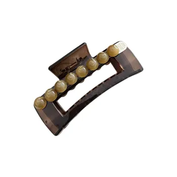 Kelanxi Acrylic/Alloy Hair Clips Women's Coffee