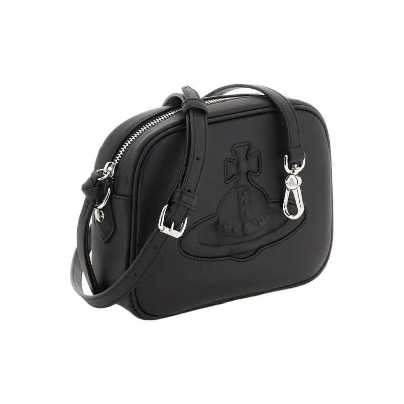 Vivienne Westwood ANNA EPI Leather Camera Bags Shoulder Bags Women's Black-2