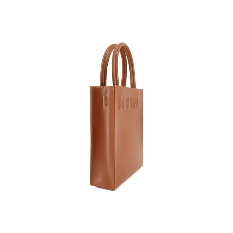LOEWE Smooth Calf Leather Tote Bag, Shopping Bag, Handbag Regular Women's Brown-2