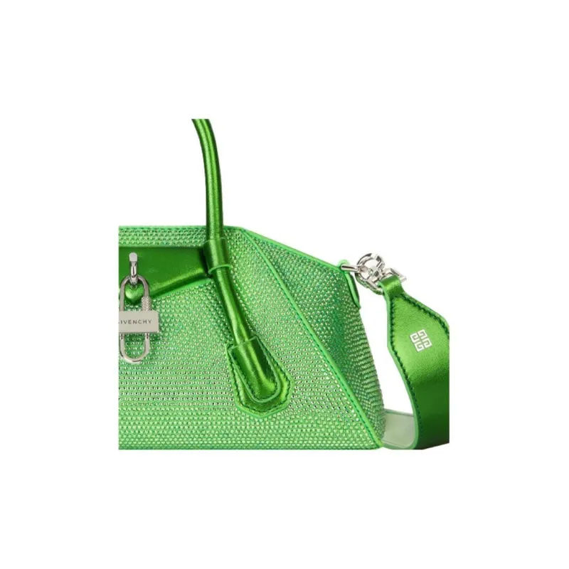 GIVENCHY Antigona Silk Shoulder Bag Crossbody Bag Handbag Mini Women's Bitter Plum Green-5