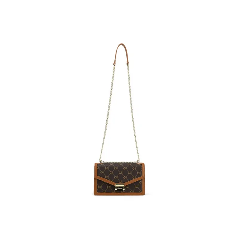 COOGI PVC Shoulder Bag Crossbody Bag Medium Size Women's Dark Coffee-6