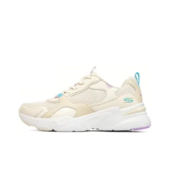 Skechers Chunky Sneakers Women's Low Top Light Yellow/White/Blue/Purple