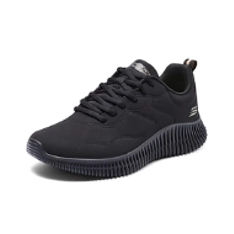 Skechers Cushioned Slip Resistant Mid Top Casual Shoes Women's Black-2