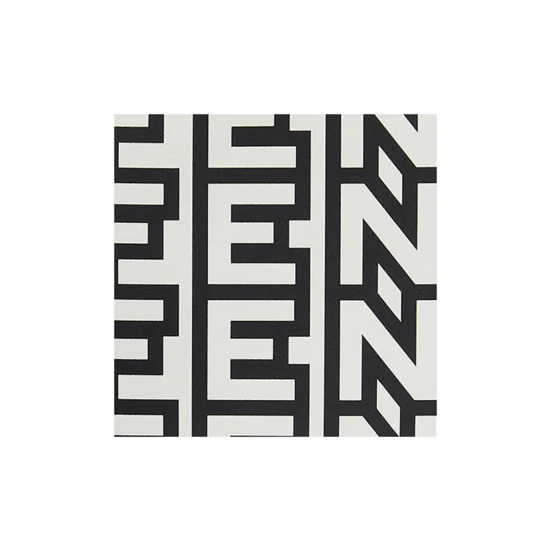 FENDI Leather Wallet Regular Unisex Black/White-3