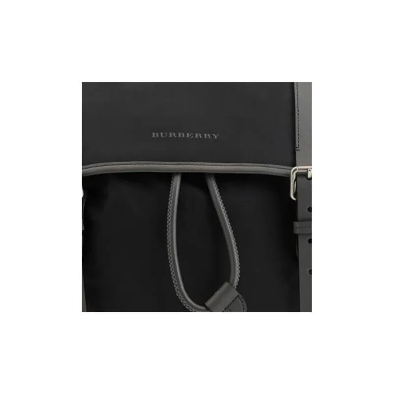 Burberry Nylon With Leather Backpack Tubas Men's Blue/Black/Gray-4